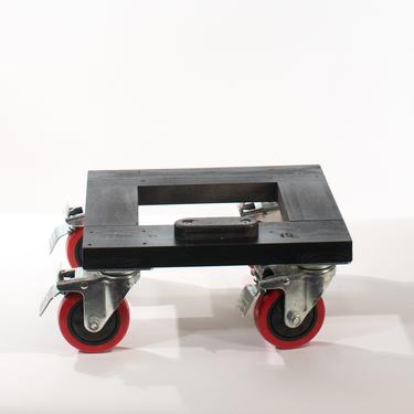 Handmade Modular Record Storage Cart Base w/ Industrial Locking Casters 