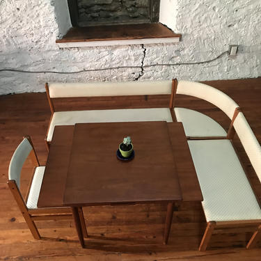 Mid century banquette Danish modern breakfast nook mid century dining chair 