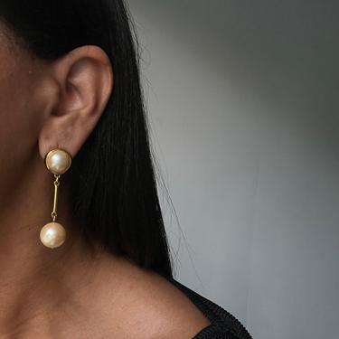 vintage statement pearl drop earrings 