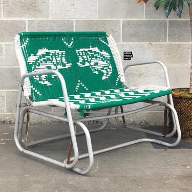 LOCAL PICKUP ONLY ———— Vintage Lawn Macramé Glider 