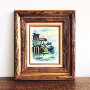 Vintage Nautical A. Simpson Framed Oil Painting 