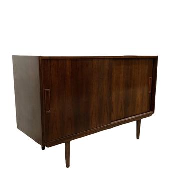 Free and Insured Shipping Within US - Vintage Danish Mid Century Modern Record Media Cabinet or Credenza in Style of Kai Kristiansen 