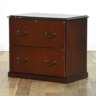 Solid Cherry Wood File Cabinet Storage Console