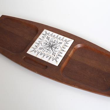 vintage 60s hardwood cheese cutting/serving board 