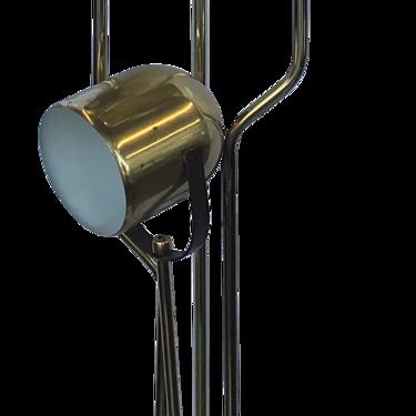 1970s Brass Pivoting Four Head Floor Lamp by Goffredo Reggiani