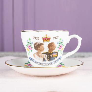 Vintage Queen Elizabeth II Jubilee Tea Cup and Saucer