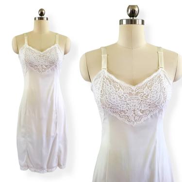 1960s White Slip by American Maid 60's Loungewear 60s Lingerie Women's Vintage Size Small 