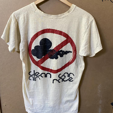 70s Clean Car Air Race Anti-Carbon Emission Graphic Tee t-shirt 3813 