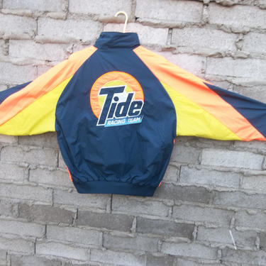 Vintage Windbreaker Jacket Color Block 1990s Tide Racing Fresh Prince Era Medium Unisex Clothing Track Bomber Jacket Athletic Grunge 