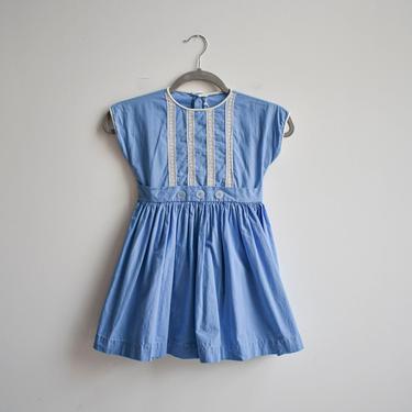 1950s Pale Blue Girls Party Dress 