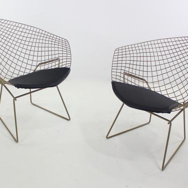 Set of Two Mid-Century Modern Diamond Chairs Designed by Harry Bertoia for Knoll