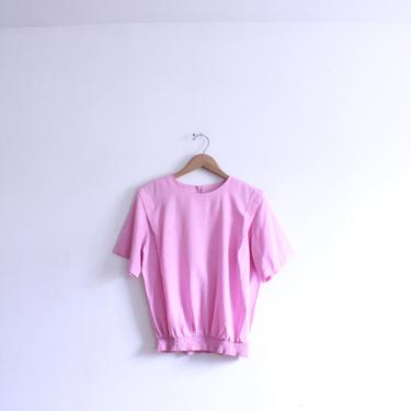 Mauve Pink 80s Girly Blouse 