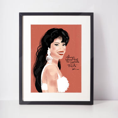 Selena Queen of cumbia Latina queen inspiration for Latinx cubicle decor wall art 