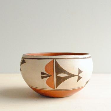 Vintage Acoma Pueblo Pottery Bowl, New Mexico Native American Pottery Bowl, Small Indian Pot 