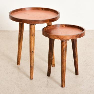 Copper-Top Nesting Table -Small