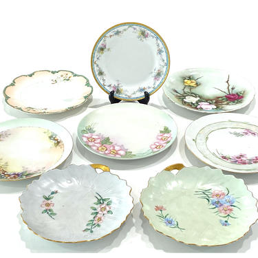 8 Vintage Hand Painted Plates Including Rosenthal RC Versailles Bavaria 
