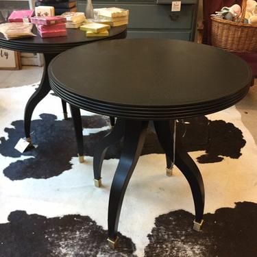 Black Round Side Table 