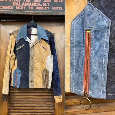 Vintage 1960’s Mod Color Block Crushed Velvet Rock N Roll Jacket, 60’s Jacket, 60’s  Mod Style, 60’s Rocker Jacket, Vintage Clothing 