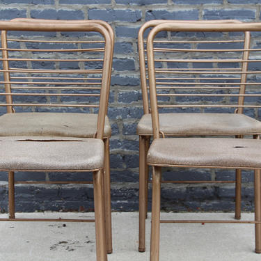 Vintage Metal Folding Chairs Set of 4