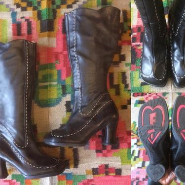 Vintage John Fluevog Hi Choice Borden Boots - Black Leather - Size 6.5 by HighEnergyVintage