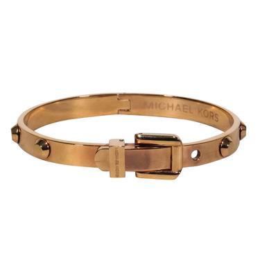 Michael Kors - Rose Gold Flat Stop Studded Bangle Bracelet