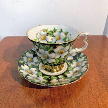 Vintage Royal Albert Flora Series Dogwood Teacup and Saucer 