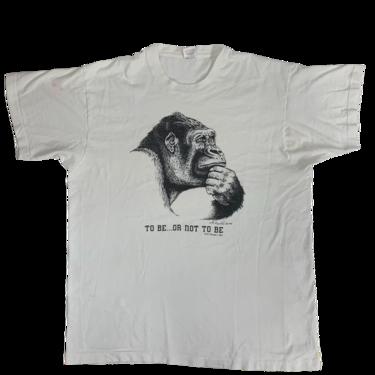 Vintage Human-i-Tees "To Be Or Not To Be" Ape T-Shirt