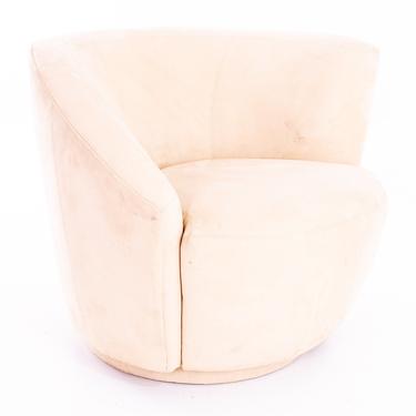 Vladimir Kagan Mid Century Nautilus Swivel Lounge Chair - mcm 