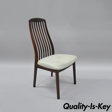 Vintage Dyrlund Mid Century Danish Modern Teak Dark Wood Dining Side Chair