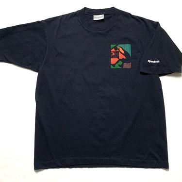 Vintage 1990s Reebok x SHAQ T-Shirt ~ L to XL ~ Made in USA ~ Crewneck ~ Graphic Tee ~ Old School Hip Hop ~ Single Stitch 