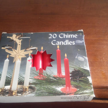 VINTAGE Package of Christmas Pyramid Candles (16)// Red Made in Germany Christmas Candles 
