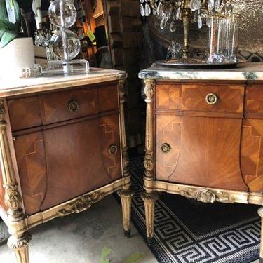 Antique Italian Side/End Table, Pair