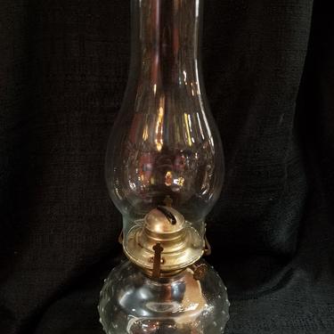 Vintage Hobnail Glass Oil Lamp H13 x D5