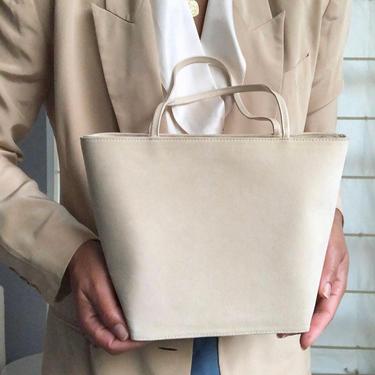 vintage CHARLES JOURDAN minimalist suede structural handbag 