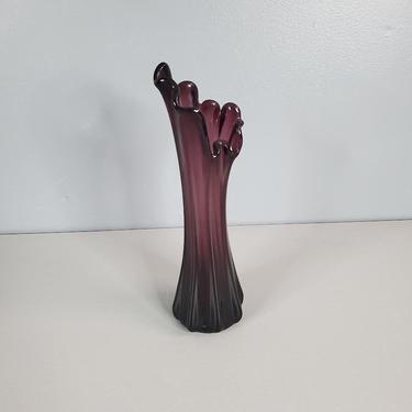 Purple Swung Glass Vase 