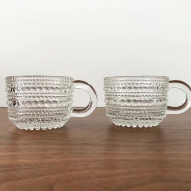 Pair of Vintage iittala Kastehelmi Glass Tea or Coffee Cups by Oiva Toikka - Multiple Available 