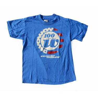 Vintage 80's KIDS Woonsocket Centennial Graphic T-Shirt Sz M 