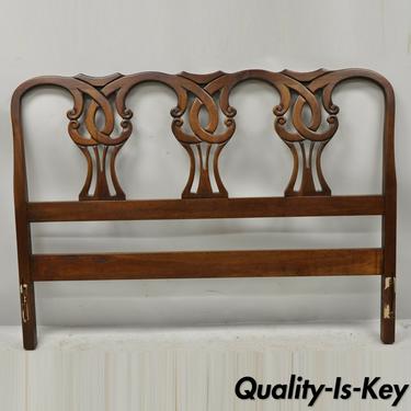 Vintage Blair House Chippendale Style Mahogany Full Size Bed Headboard