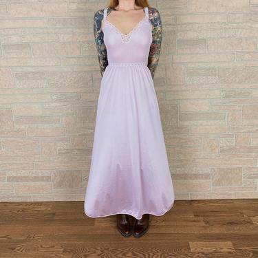 Vintage Vanity Fair Lavender Lingerie Slip Dress 
