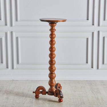 Vintage Turned Wood Pedestal