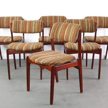 Set of Six (6) Erik Buch Dining Chairs in Wonderful All Original Condition 