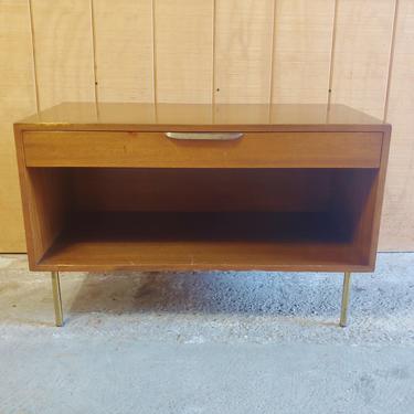 Harvey Probber Low Open Cabinet With Drawer 1950's 