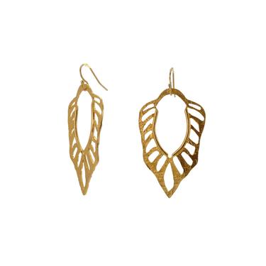 Mane of Gold Etched Earring 