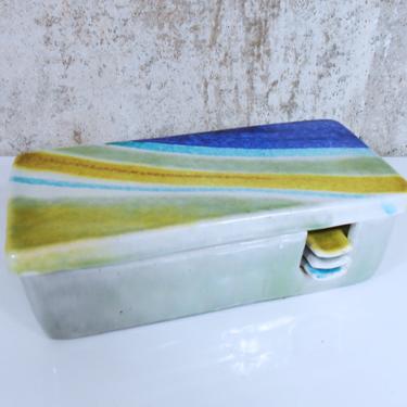 Alvino Bagni for Raymor - Cigarette Box with Individual Ashtrays and Lid - Pottery from Italy 