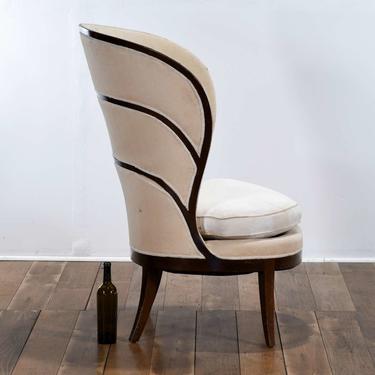 Art Deco High Tufted Back Accent Chair 