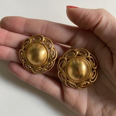 Classic ANNE KLEIN Golden Greek Key Earrings