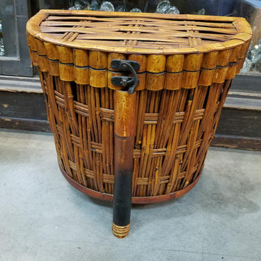 Woven Bamboo Standing Basket