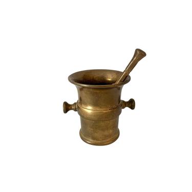 Antique Brass Mortar and Pestle 