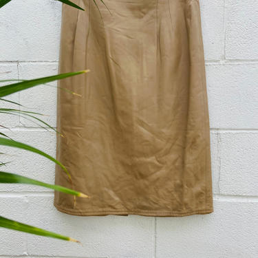 Tan Neiman Marcus Leather Skirt