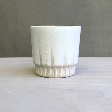 Porcelain Ceramic &amp;quot;Arrow&amp;quot; Cup  -  Matte &amp;quot;Sand Halo&amp;quot; Glaze 